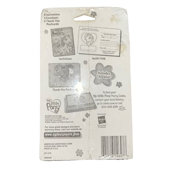 NIP American Greeting My Little Pony Birthday Party Invitations Thank You Cards - Picture 3 of 3